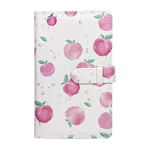 CAIUL Compatible 96 Pockets Mini Wallet Photo Album with PU Leather Cover for Fujifilm Instax Mini 11 9 8 8+ 70 7s 90 25 26 50s Films (Peach)