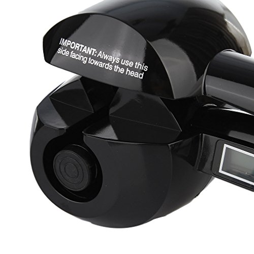 Lukis Curling Maschine Keramik Roller Lockenstab Curler Lockendreher LCD Automatischer Lockenwickler mit Euro-Stecker (Schwarz) - 3