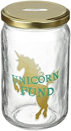 Unicorn Fund Glass Money Jar Gift