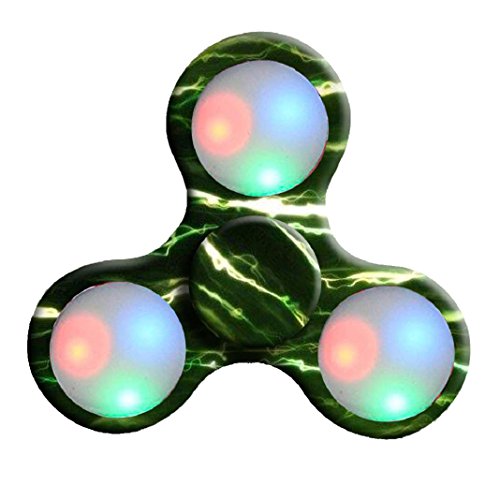 Erwachsene Spielzeug LED Licht Fidget Hand Spinner Fidget Spielzeug Finger Ball für Autismus Suffer Langeweile Stress Reducer Spielzeug (E)