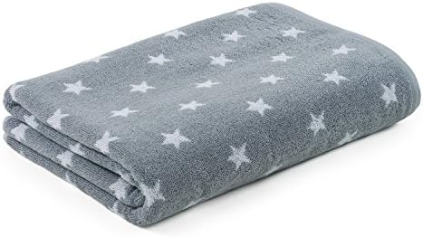 Go West Star Jaquard Bath Sheet, Grey