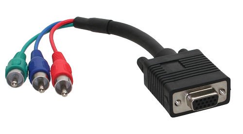 VGA RGB Adapter Kabel Buchse an 3x Cinch St - Adapter