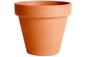CERAMICA DE ARGONCILHE Maceta de Terracota Artesanal de 15 cm de diámetro con Acabado Liso, Diseño Clásico para Decoración de Interiores y Exteriores. Ideal para Plantas de Mediano Tamaño.