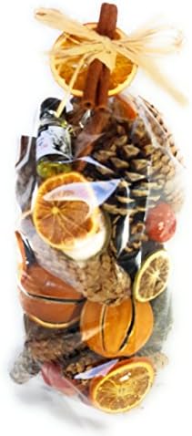 Christmas Pot Pourri by Dried and Tied, Cinnamon and Orange, Christmas Fragrance Scented Pot Pourri, VALUE JUMBO BAG 500g+, The Smell of Christmas, Dried Fruits, Chillies and Pine Cones