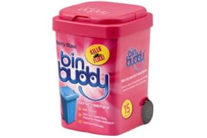 Bin Buddy Fresh Berry Blast, 450g, Pack of 6, Bin Freshener Deodoriser Powder, Leaves Your Bin Smelling Great, Suitable for Indoor and Outdoor Bins
