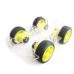 Game On sports 4 Wheels 2 Layer Smart Robot Car Chassis Kit with Battery Holder BO Motor for Arduino DIY Projects