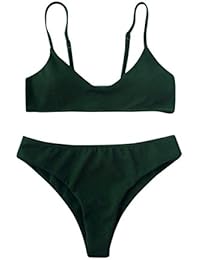 Venta caliente !Traje de baño, FeiXiang♈Bikini de las mujeres empuje bikini traje de baño lindo ocasional cómodo baño de playa 2018 último (S, armygreen)