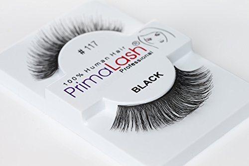 100% Human Hair False Lashes by PrimaLash Professional STYLE 117- Handmade Strip Lashes