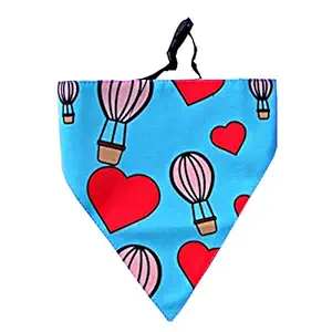 Lana Paws Love Ride Dog Bandana/Scarf (Adjustable, Blue)