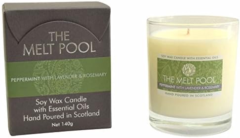 Luxury Handmade Soy Wax Candle Scented with Essential Oils - Medium Tumbler - 30 hours - Peppermint, Lavender & Rosemary