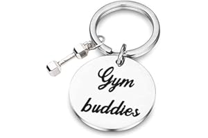 AKTAP Gym Buddies Keychain Gym Gift Best Friend Keychain Fitness Couples Gift Fitness Jewelry BFF Gift for Her