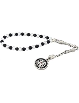Gebetskette - Tesbih Besiktas BJK für Fußballfans schwarz weiss
