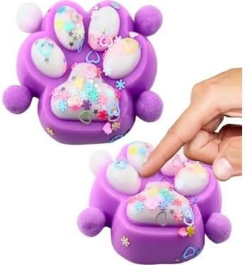 Kawaii Kedi Pençesi Şeklinde Squishy Oyuncak, Pastel Renkli, Dekoratif Stres Giderici, 6 cm, Çocuklar için Sevimli Yumuşak Sıkıştırılabilir Stres Topu
