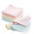 ELEG & STILANCE Cotton Handkerchief Cum Nursing Towel (Pack of 6) for Baby Boys and Girls, 10.5 x 10.5 inches, Multicolor