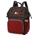 Produktbild CoolBELL Baby Wickelrucksack multifunktional Wickeltasche Wasserdicht Windeltasche Reise Rucksack stilvoll Shoper Diaper Bag Backpack mit Wickelunterlage,Braun-Rot