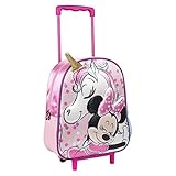 mochila escolar infantil minnie com rodinhas 3d vermelha Producto Oficial Artesania Cerda Mochila Carro Infantil 3D Minnie Mochila Infantil, 31 cm, Rosa