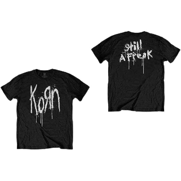 T-Shirt Korn Logo Ringer Officiellement Licencié - Tee-Shirt Rock Band Unisexe De Qualité