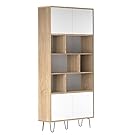 Symbiosis 7390X1021A01 AERO Bibliothèque Panneaux De Particules Mélamines Chêne Naturel 89,5 x 28 x 186,5 cm