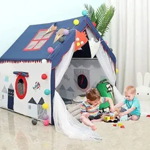 Yug Sales, Jumbo Size Light Weight Kids Play Tent House for 3 -13 Year Old Kids Girls and Boys | Blue