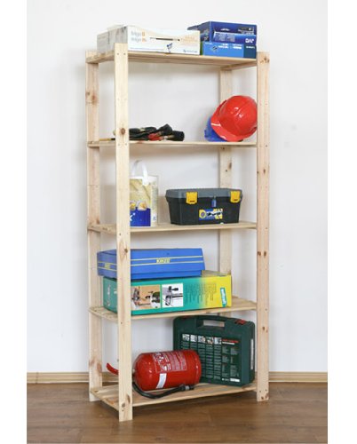 Holzregal 5-Böden-170x80x38 Kellerregal Bücherregal Lagerregal B-24 - 2