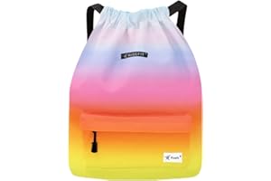 Risefit Waterproof Swimming Bags Drawstring Gym Bags PE Bags String Backpacks for Adults, Kids