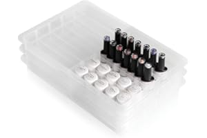 ‎LYNIS NAILSHOP Sortierbox groß als Ordnungsystem und Aufbewahrungsbox stapelbar für Nageldesign Gel Tiegel, Farbgel, Gellack, Nailart in transparent aus Plastik · Lynis-Nailshop.de