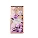 Huawei Honor 6X Case Cover with Free Black Stylus Pen,Leeook Luxury Elegant Beautiful Floral Purple Rose Flower Electroplate Plating Frame Crystal Soft Gel Silicone TPU Case Cover Bumper for Huawei Honor 6X