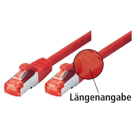Tecline 71515R Category 6 Ethernet Kabel mit schmalem Knickschutz (15,0 m) rot