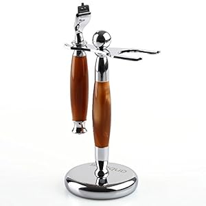 Anbbas Mens Starter Wet Shaving Badger Brush Stand and Razor Handle Kit - Image 5