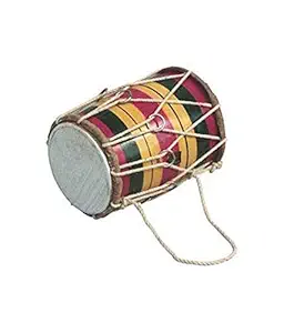 Music Mall Wooden Dhol for Kids (Random Colour)