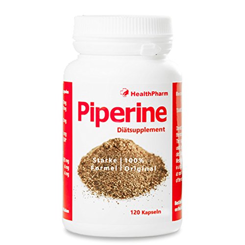 Preisvergleich Produktbild Piperine - Piperin 95% 20mg - 120 Kapseln - Gewichtsverlust - Abnehmen - Übergewicht - Fettverbrenner