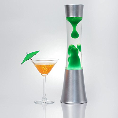 Elegante lámpara "Sandro" con verde Lava Magma para un atmósfera conviviale luz 39 cm Élevé, lámpara de lava fürs salón o diseño de dormitorio