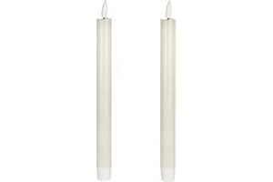 KARELLS Velas de Luz LED Largos, Velas LED Velas En Barra Velas Sin Llama Velas Largas Que Funcionan Con Pilas Para La Fiesta De Navidad Hogar Boda Iglesia Decoración Paquete De 2