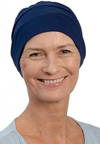 Lucy Cancer Hat for Women - 100% Jersey Cotton Sleep Cap for Chemo Hair Loss, Chemotherapy and Alopecia