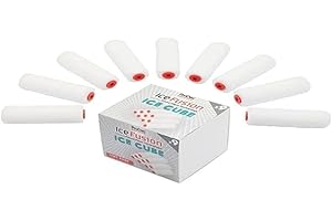 ProDec Advance 9 piece Ice Cube - 9x Ice Fusion 4 inch Medium Pile Mini Paint Rollers for an Ultra-Smooth Finish Painting with Emulsion and Satin Paints on Interior Walls, Ceilings, Wood and Metal, 4"