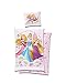 Produktbild tex idea GmbH Disney Princess Wende Bettwäsche Biber Baumwolle 135x200 Reissverschluss Prinzessin 5750