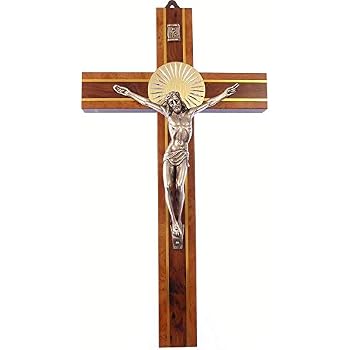 Croix Murale En Bois D'acajou - Neuf, Décor Extérieur, Dimensions Incluses