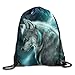 Produktbild ARTOPB Wolf Drawstring Storage Bag Drawstring Backpack for Men & Women School Travel Backpack