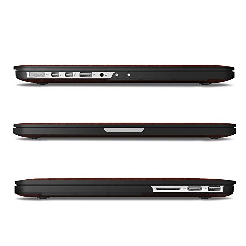 Fintie MacBook Pro 13 Retina Hülle Case – Ultra Slim Hochwertige Kunstleder Coated Hard Shell Schutzhülle Tasche für Apple MacBook Pro 13.3″ mit Retina Display A1502 / A1425 (NEUESTE VERSION, NO CD-ROM Drive) , Braun - 4