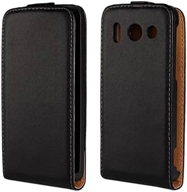 Huawei Ascend G510 Case,COOLKE [Black] BLACK New Luxury Genuine Slim Flip Leather Case Cover For Huawei Ascend G510