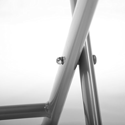 Klappstuhl Aluminium Gartenstuhl Alu Campingstuhl mit Hocker schwarz Metall - 8