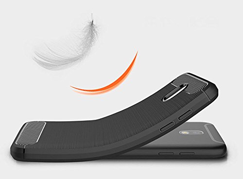 Funda Silicona Samsung Galaxy J5 2017   J530  DeepELE Colorido Suave Ultra Ligero Delgado Prueba Golpes Moda Cepillado Caso Trasera Protecci  n  Rojo