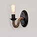Produktbild HEYUN& Loft Seil Lampe Wand Lampe Lampe Steckdose Wand Lampe Antique Retro Ein-Flamme E27 ( Größe : Einzelkopf )