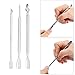 Anself 3Pcs Stainless Steel Nail Cuticle Remover Pusher Spoon Tools Nail Cleaner Set Double Sided