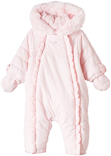 Absorba Baby Girls Pastel Chic Plain Snowsuit, Pink (Rose), 18 Months