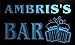 Produktbild w050471-b AMBRIS Name Home Bar Pub Beer Mugs Cheers Neon Light Sign Barlicht Neonlicht Lichtwerbung