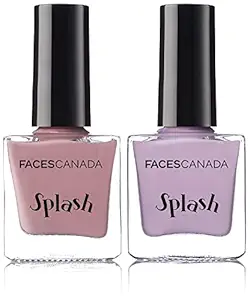 Faces Splash Glossy Nail Enamel, Floral Dream 56, 8 ml and Faces Splash Glossy Nail Enamel, Viola 41, 8 ml