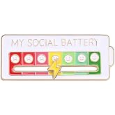 Spelt My Social Battery Hareketli Rozet Pin Broş