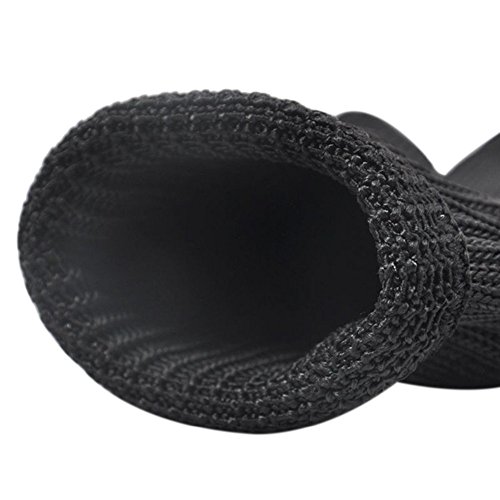 HULISEN Arbeiten Möchten Schnittfeste Anti Abrieb Sicherheit Handschuhe schnittfest Level 5 Wild Selbstverteidigung Supplies (Schwarz) - 5
