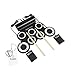 Produktbild Yoome tragbare elektronische Roll-Up Drum Kit, faltbare Drum Set Eingebaute Batterie & Lautsprecher mit Drumsticks, Fußpedale und Netzteil 7 Drum Pads mit Kopfhöreranschluss für Praxis Starter Kids